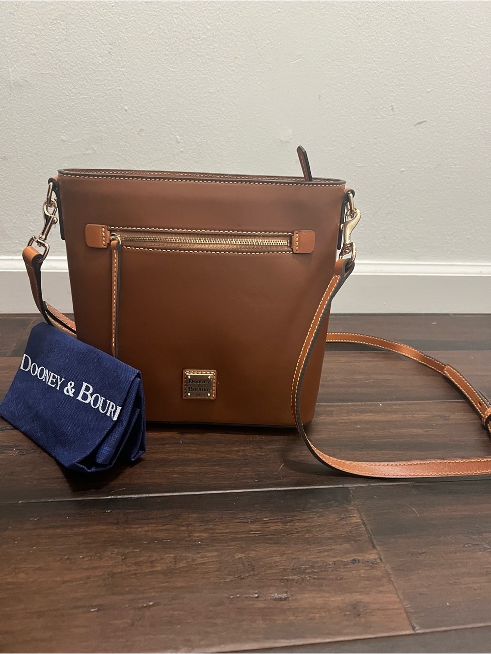 Dooney & Bourke Tan Saffiano Zip Crossbody